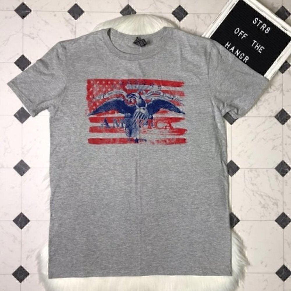 NWT Anvil AMERICA short sleeve tee size Large